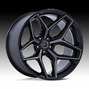 Fuel Flux FC854BT 5-Lug Brushed Black Gray Tint Custom Truck Wheels